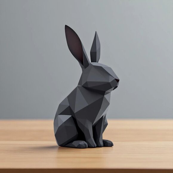 3D Printed Low Poly Bunny Moden Design Perfect for Home Decor Multi-Colors Avail - Picture 5 of 13
